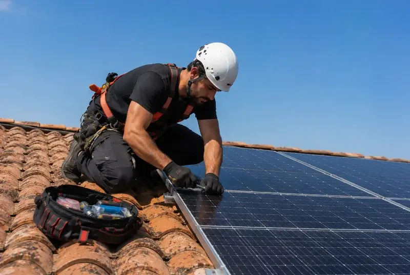Maintenance et monitoring de panneaux solaires à Puyoô